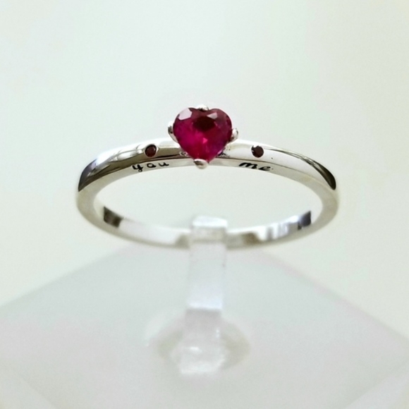 Sterling You & Me ❤️ Ruby Ring